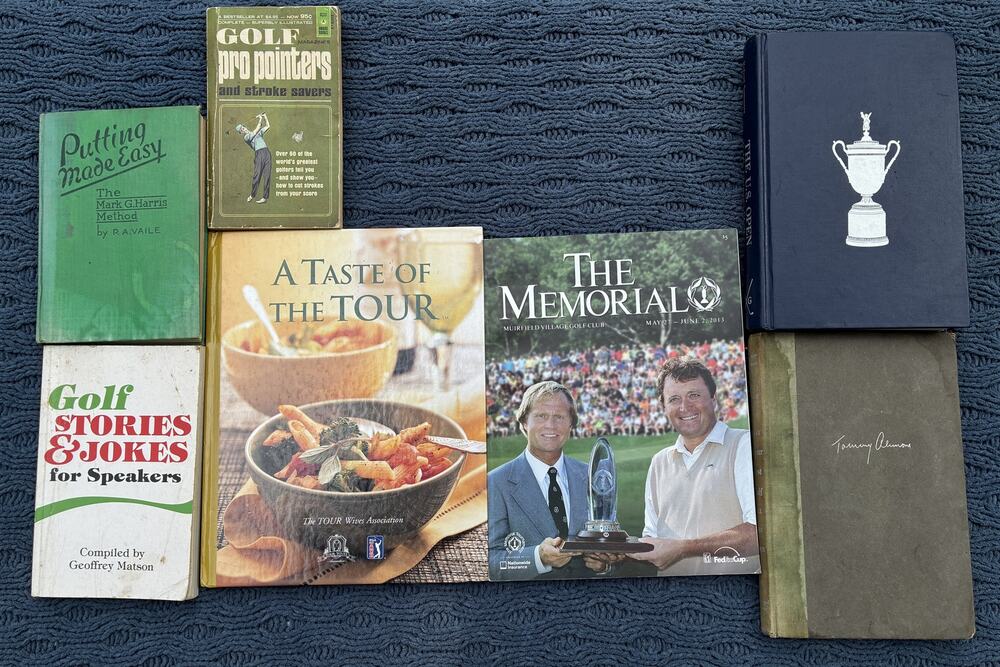 Golf Book Lot of 6 - PGA Tour US Open Memorial - Pro Golfer Tips and Humor